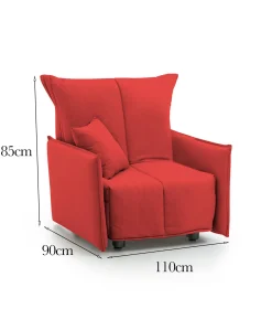 Poltrona Atlantis, Cm 110x90h85,<Dmora Sale