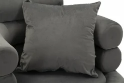Poltrona Castagna, 78x68 h85 cm, Grigio e Argento<Dmora Best