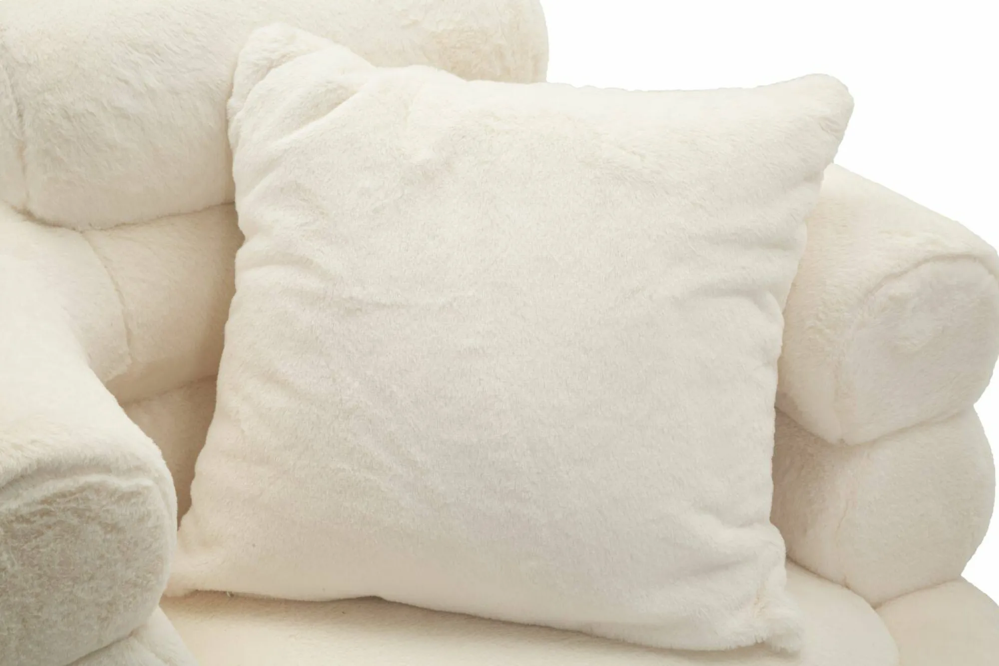 Poltrona Castagna, 78x68 h85 cm, Bianco e Oro<Dmora Cheap