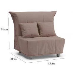 Poltrona Dabargi, Cm 85x90h85,<Dmora Shop