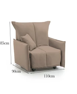 Poltrona Dabari, Cm 110x90h85,<Dmora Store