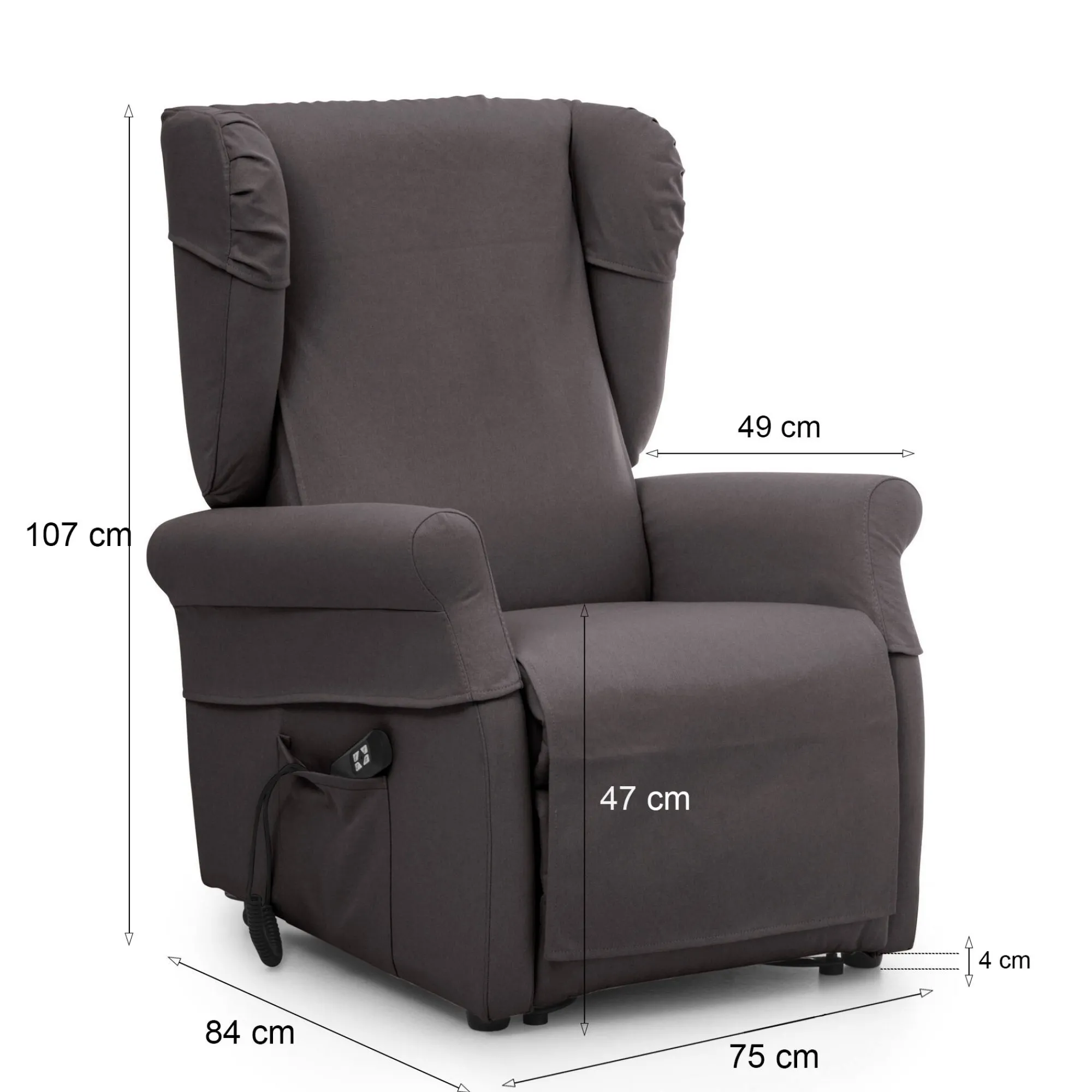Poltrona Dromanzin, 75x84 h107 cm,<Dmora Cheap