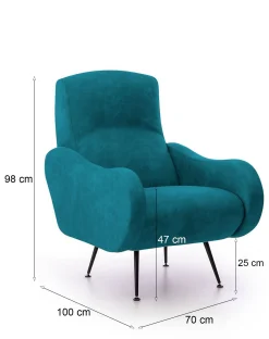 Poltrona Dromondin, 70x100 h98 cm,<Dmora Hot