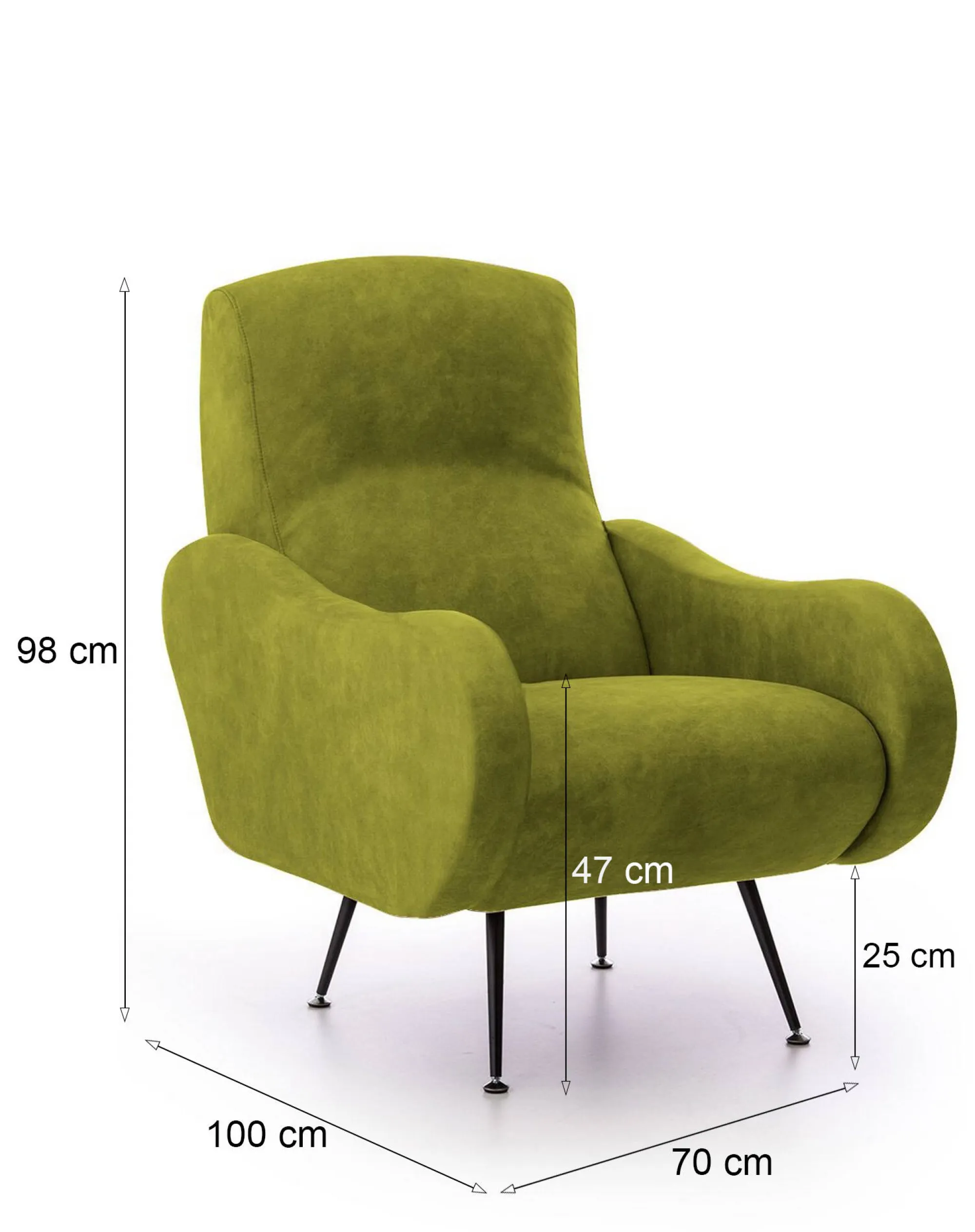 Poltrona Dromondin, 70x100 h98 cm,<Dmora Discount
