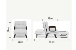 Poltrona Keoni 60x78 h78 cm,<Dmora Discount