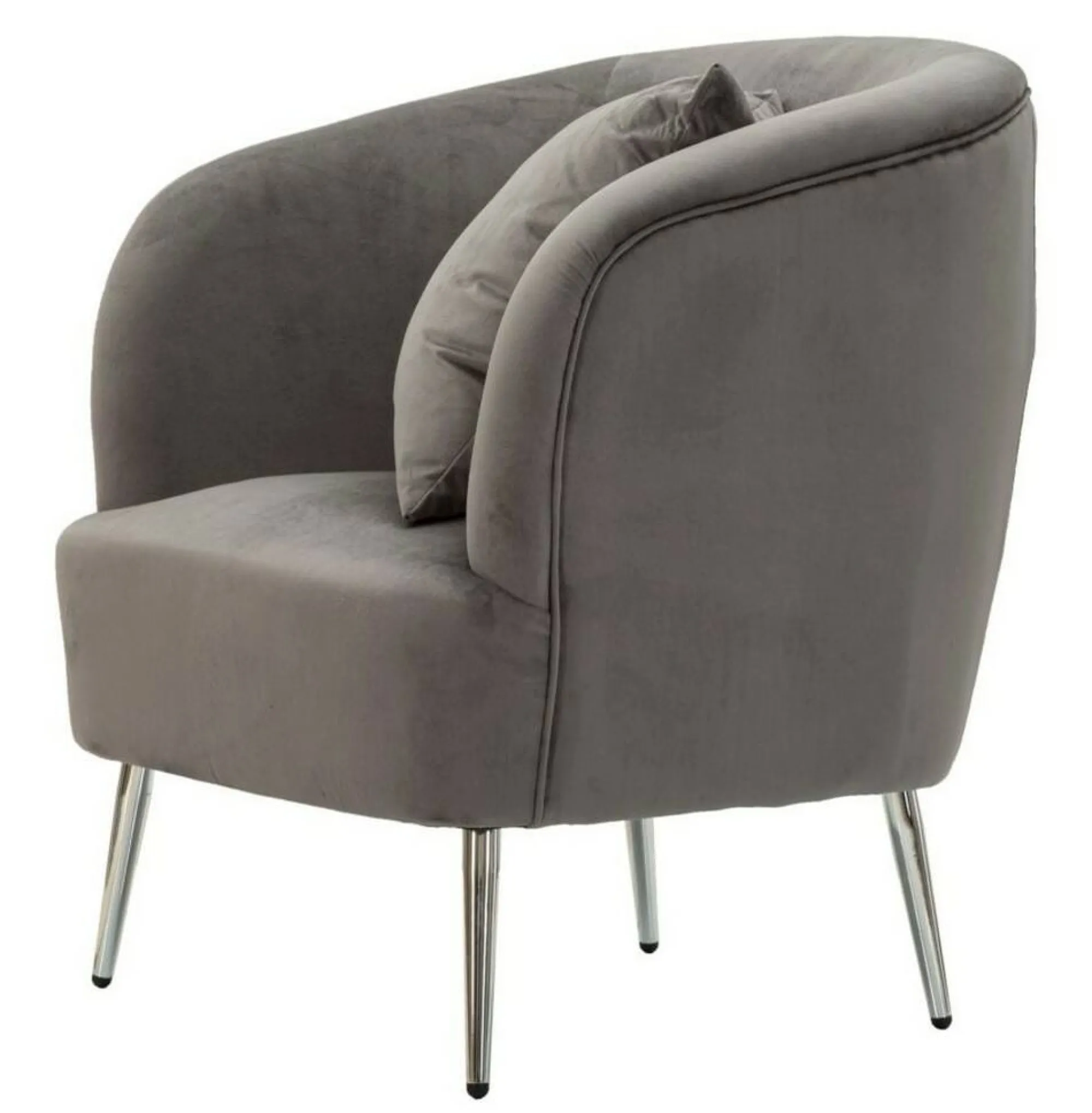Poltrona Landi, 73x66 h78 cm, Grigio e Argento<Dmora Flash Sale