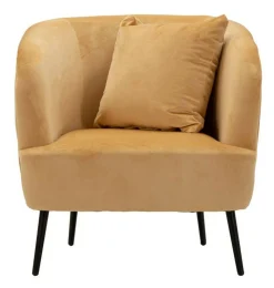 Poltrona Landi, 73x66 h78 cm, Marrone e Nero<Dmora Outlet