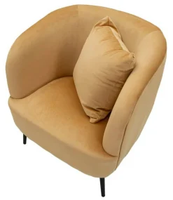 Poltrona Landi, 73x66 h78 cm, Marrone e Nero<Dmora Outlet