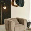 Poltrona Madama, 81x97 h71 cm, Grigio e Oro<Dmora Flash Sale