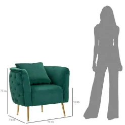 Poltrona Prampolini, 76x74 h71 cm,<Dmora Store
