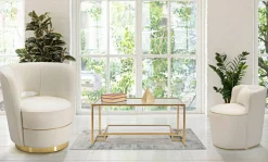 Poltrona Pratesi, 63x68 h69 cm, Crema e Oro<Dmora Flash Sale