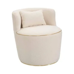 Poltrona Pratesi, 63x68 h69 cm, Crema e Oro<Dmora Flash Sale