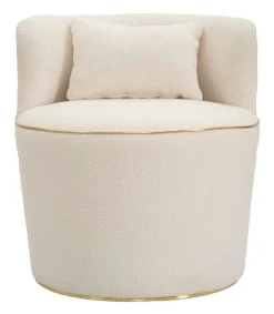Poltrona Pratesi, 63x68 h69 cm, Crema e Oro<Dmora Flash Sale