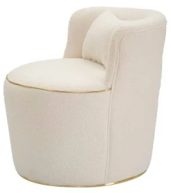 Poltrona Pratesi, 63x68 h69 cm, Crema e Oro<Dmora Flash Sale