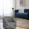Poltrona Zante, 80x80 h80 cm, Nero e Bianco<Dmora Clearance