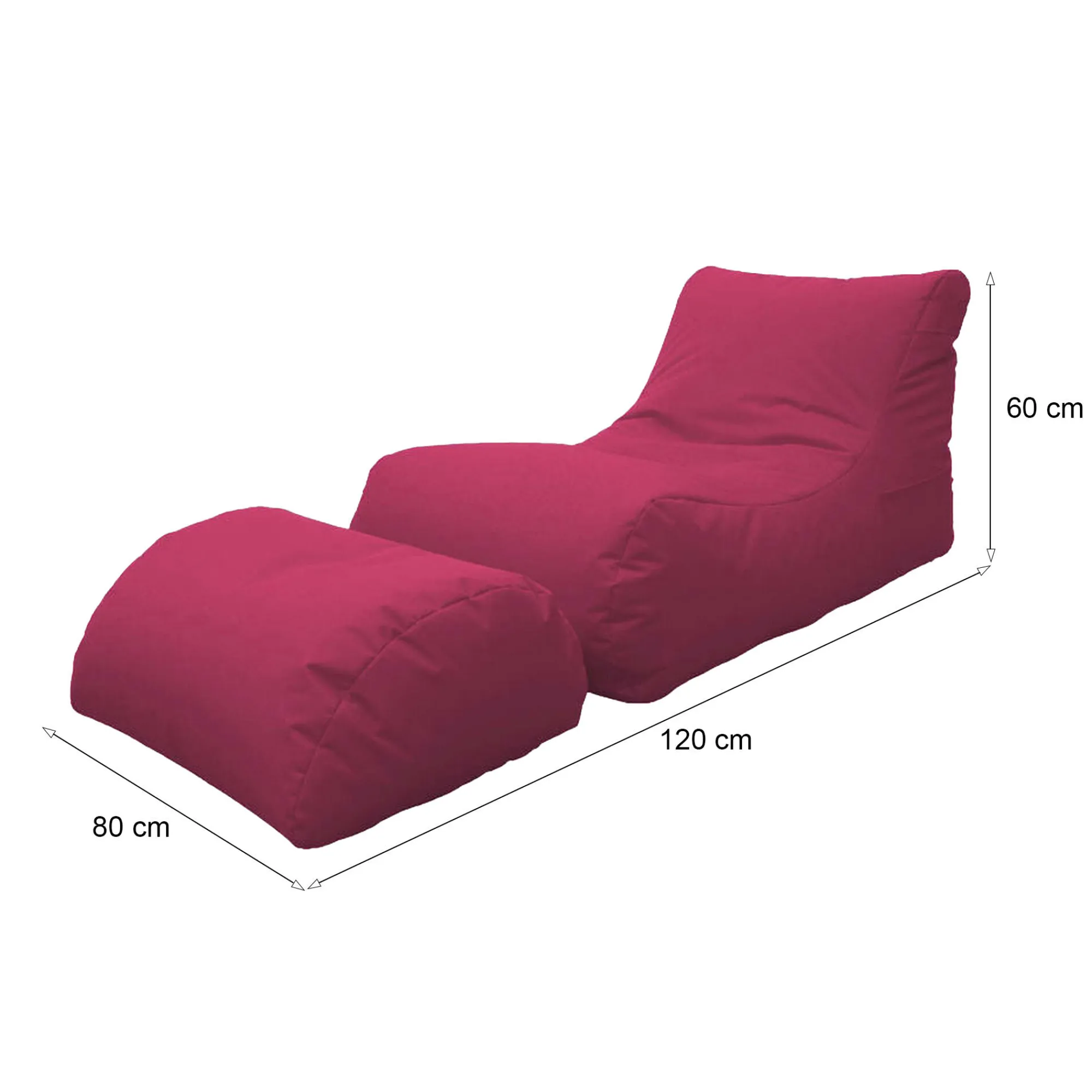 Pouf Alton, 120x80 h60 cm,<Dmora Flash Sale