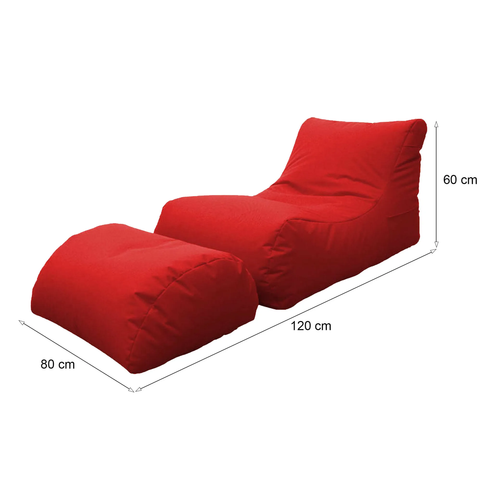 Pouf Alton, 120x80 h60 cm,<Dmora Hot