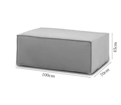 Pouf Assisi, Cm 100x70h43,<Dmora Clearance