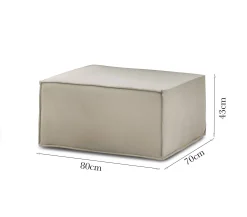 Pouf Avolasca, Cm 80x70h43,<Dmora Best