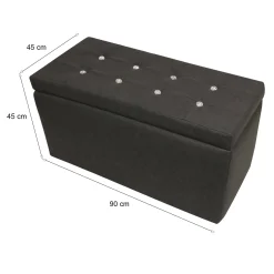 Pouf contenitore Felicita, 90x45 h45 cm,<Dmora Cheap