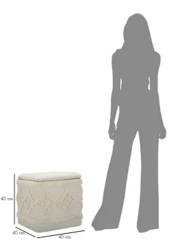 Pouf contenitore Jarrar, , 40x40 h40 cm<Dmora Store