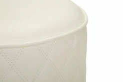 Pouf Erro, 36x36 h39 cm, Bianco e Oro<Dmora Flash Sale