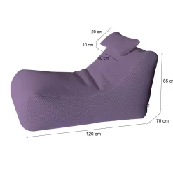 Pouf Міhck, 70x120 h65 cm,<Dmora Sale