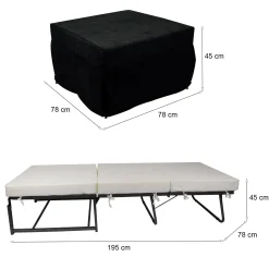 Pouf letto Arno, 78x78 h45 cm,<Dmora Cheap