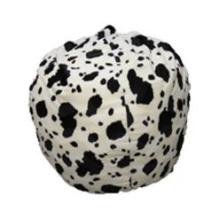 Pouf Lorenza, 80x80 h120 cm, Nero e Bianco, Fantasia a macchie<Dmora Best
