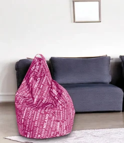 Pouf Marisa, 80x80 h120 cm, Rosa e Bianco<Dmora Store