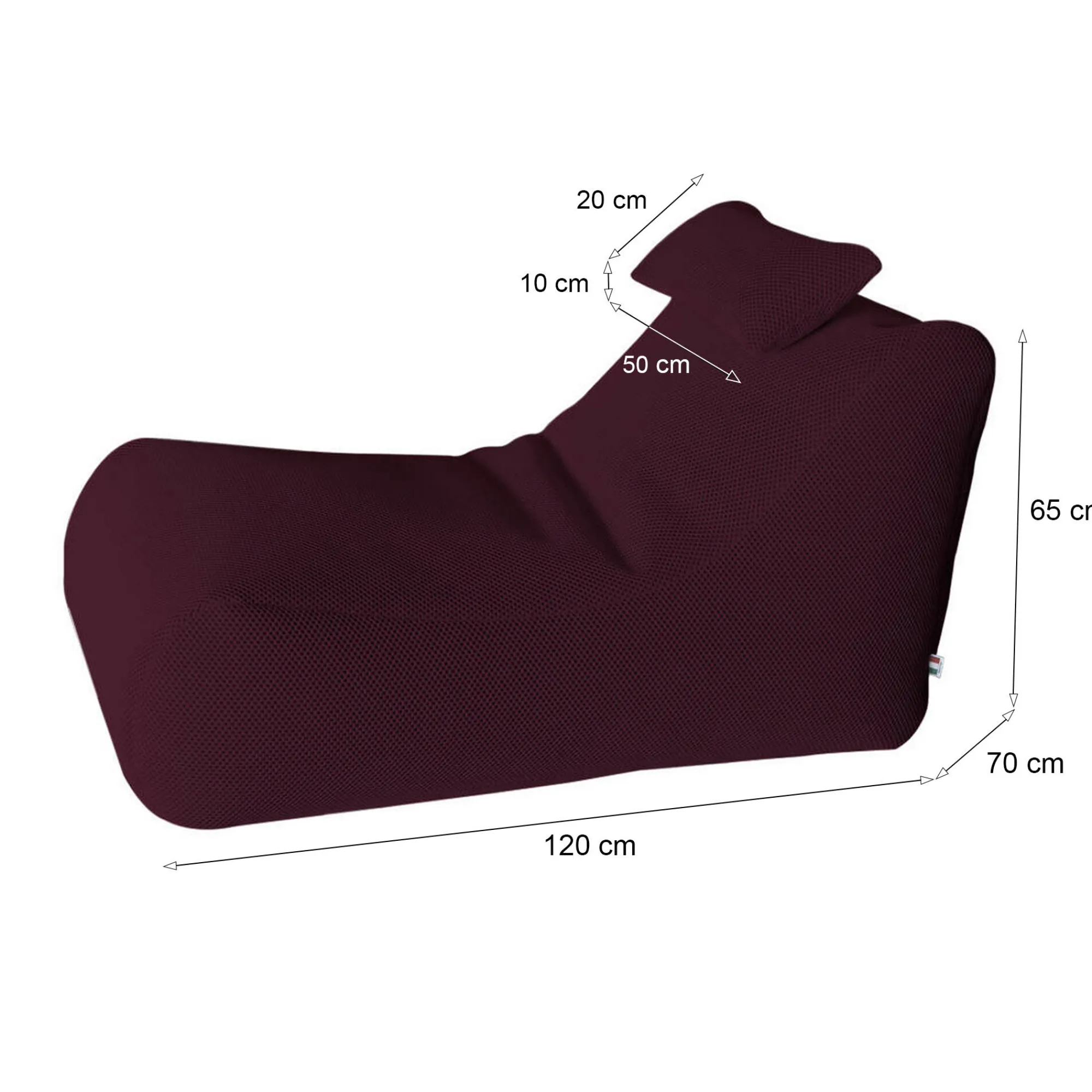 Pouf Sciro, 70x120 h65 cm,<Dmora Discount