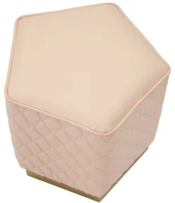Pouf Suasa, 38x38 h38 cm, Rosa e Oro<Dmora Best Sale