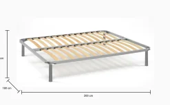 Rete letto matrimoniale Alessa, 100% Made in Italy, Cm 180x200h 34<Dmora Cheap