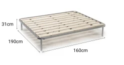 Rete letto matrimoniale Aleck, 100% Made in Italy, Cm 160x190h 31<Dmora Cheap