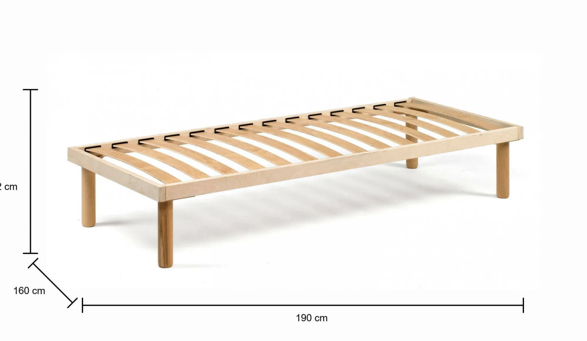 Rete letto matrimoniale Pietra, 100% Made in Italy, Cm 160x190h 31<Dmora Hot