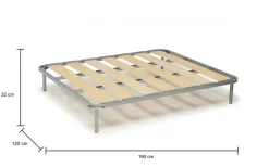 Rete letto piazza e mezza Dgregor, 100% Made in Italy, Cm 120x190h 31<Dmora Discount