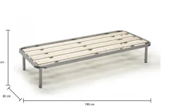 Rete letto singolo Alsa, 100% Made in Italy, Cm 80x190h 31<Dmora Online