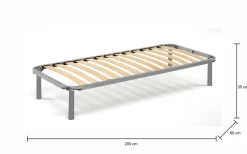 Rete letto singolo Amammata, 100% Made in Italy, Cm 80x200h 34<Dmora Sale