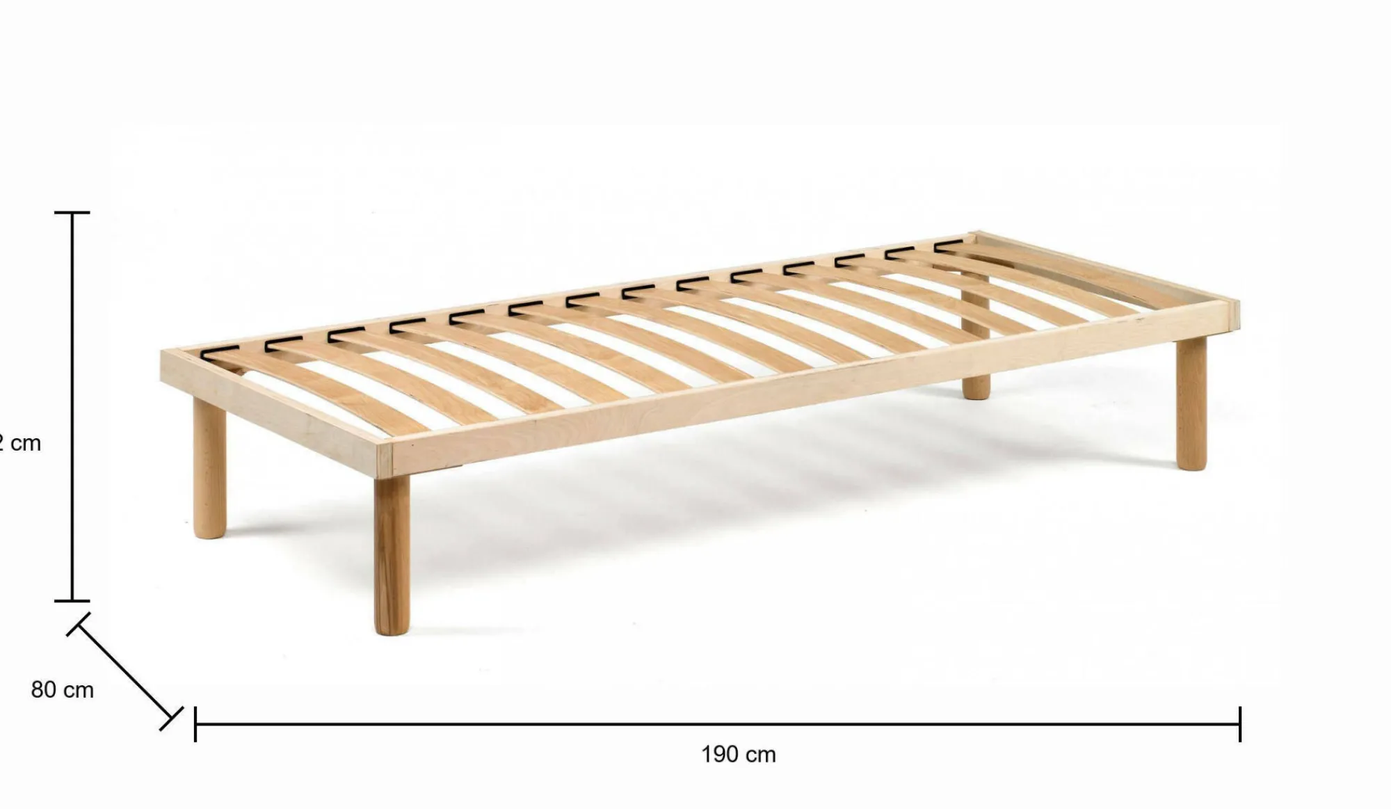 Rete letto singolo Ansa, 100% Made in Italy, Cm 80x190h 31<Dmora Online