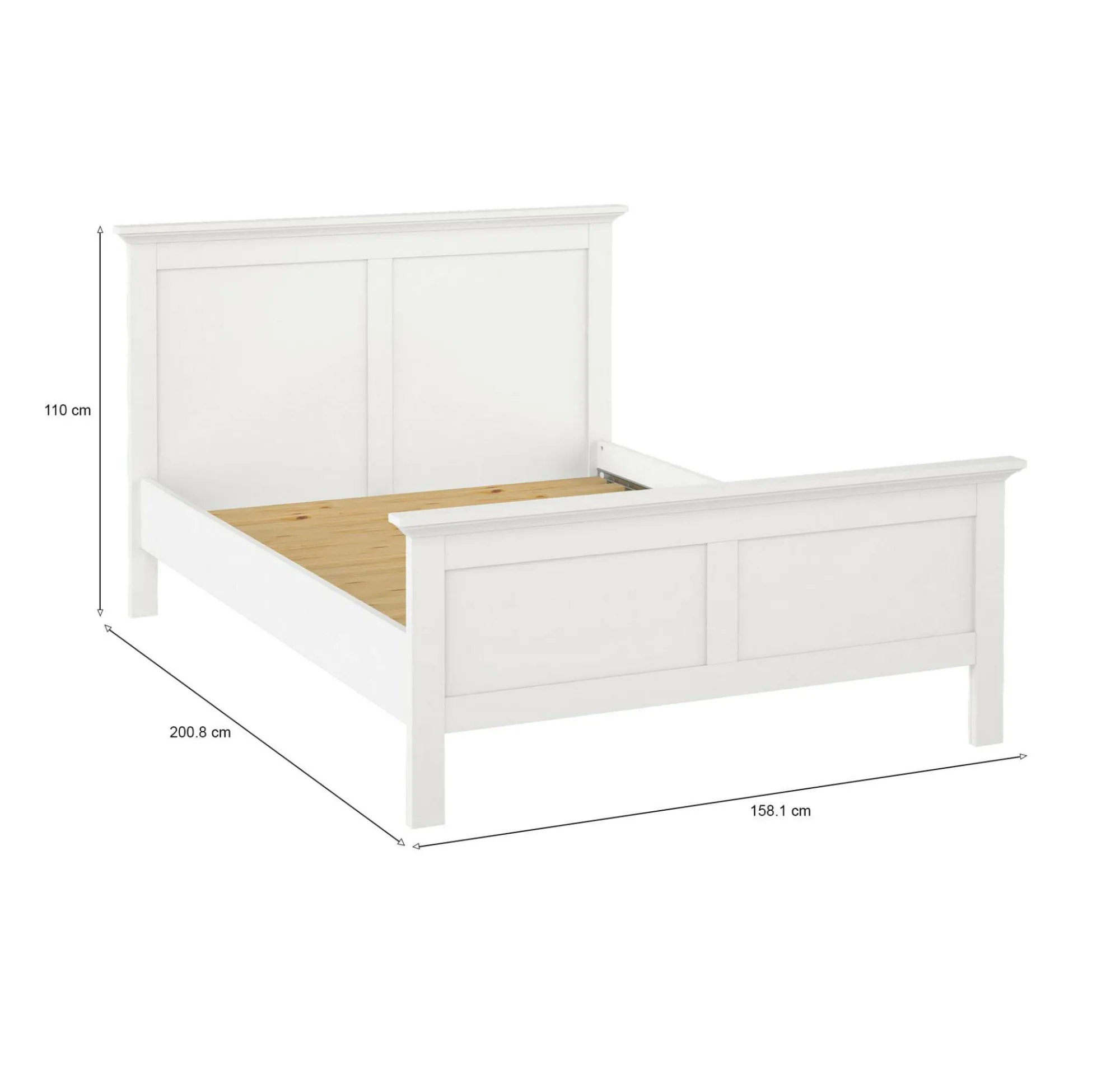 Rete letto singolo Arcevia, 158x201 h110 cm,<Dmora Hot