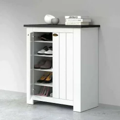 Scarpiera Adriatica, 84x42h100 cm, Bianco e<Dmora Best