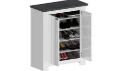Scarpiera Adriatica, 84x42h100 cm, Bianco e<Dmora Best