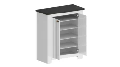 Scarpiera Adriatica, 84x42h100 cm, Bianco e<Dmora Best