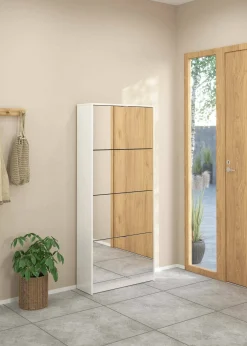 Scarpiera Aepytus, 24x70 h162 cm, Bianco<Dmora Best Sale