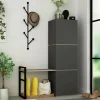 Scarpiera Akoni, 109x39 h149 cm, Antracite e Quercia<Dmora Best Sale