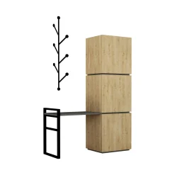 Scarpiera Akoni, 109x39 h149 cm, Quercia e Antracite<Dmora Cheap