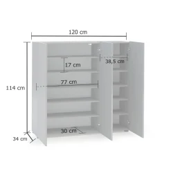 Scarpiera Alcazar, 120x34h115 cm,<Dmora Discount
