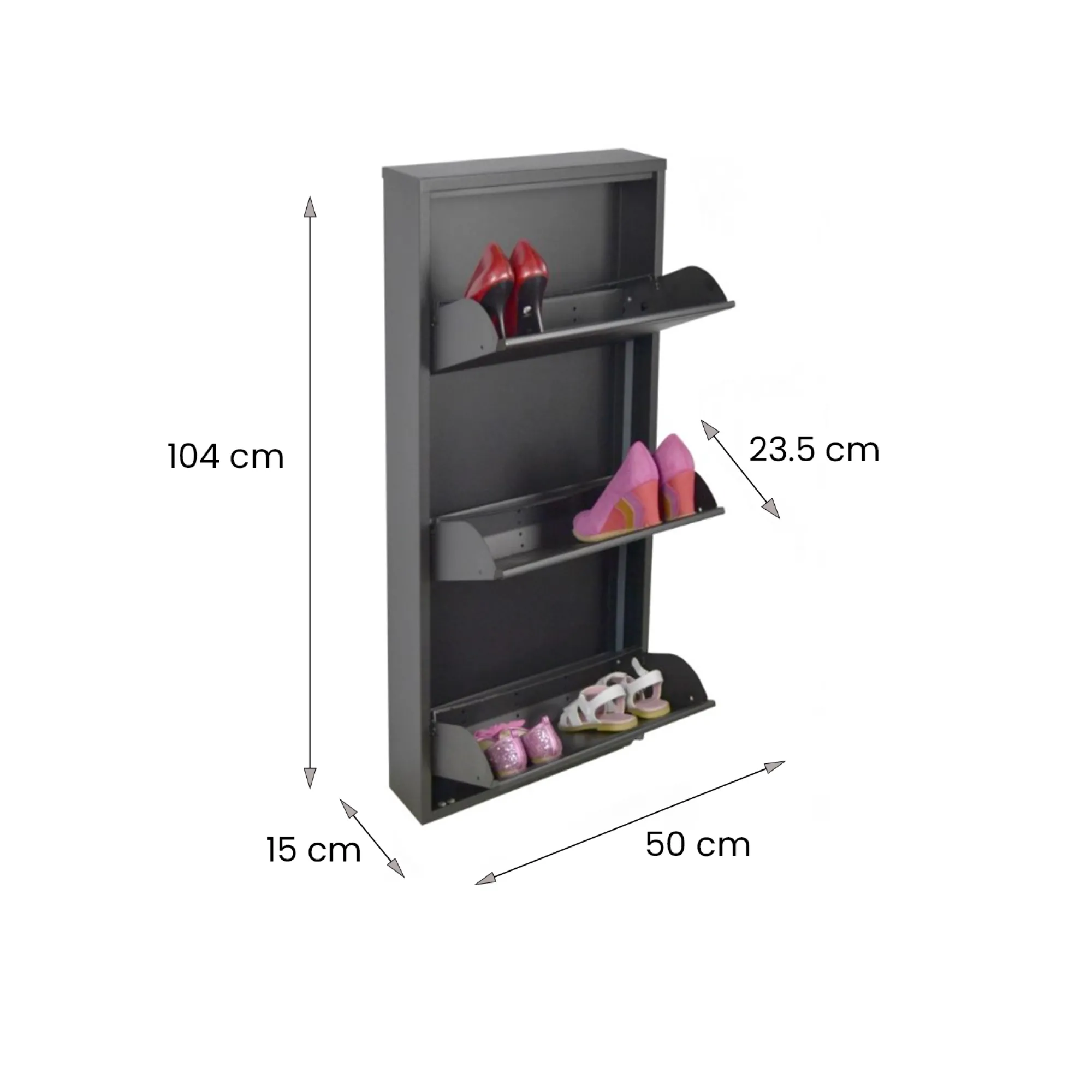 Scarpiera Alexa, 50x15h104 cm,<Dmora Sale