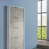 Scarpiera Amigo, 67x18h184 cm, Cemento e Bianco<Dmora Cheap