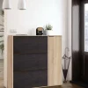 Scarpiera Ammour, 106x22h115 cm, Rovere e Nero<Dmora Best Sale